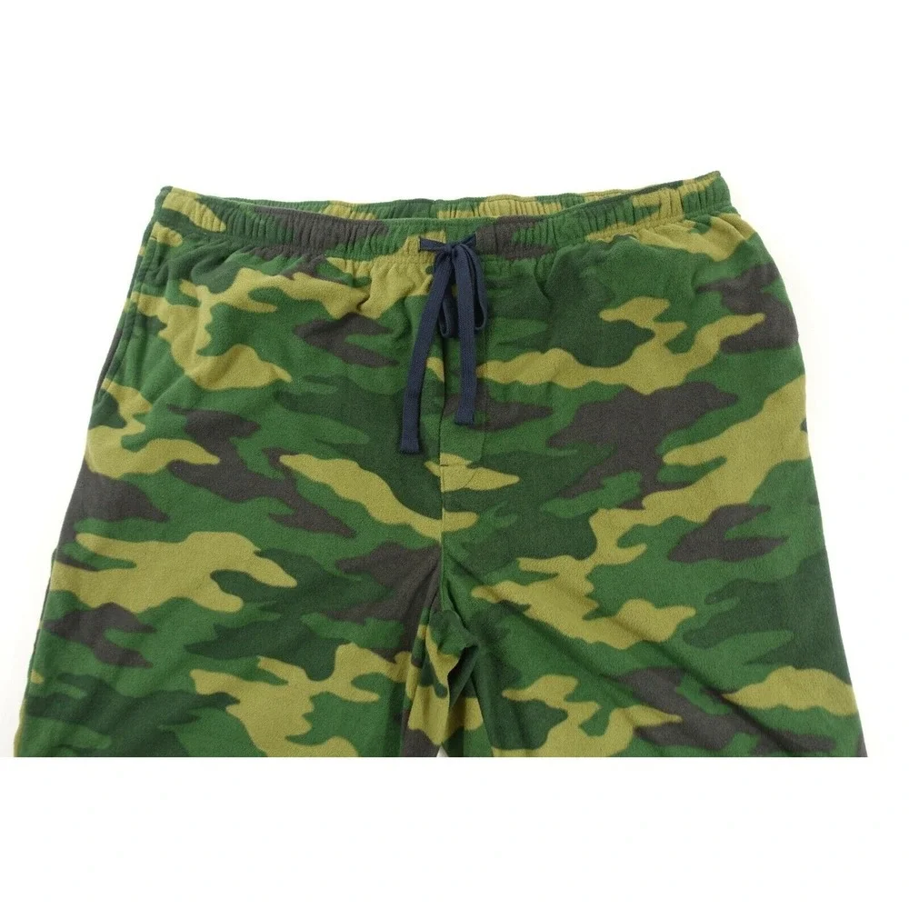 Sonoma Pajama Pants Men 2xb Big and Tall Elastic Waist Pockets Microfleece Camo